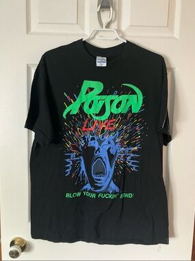 Live Graphic Tee - Black with Neon Green & Blue Artwork